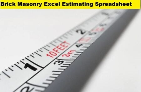 Brick Masonry Excel Estimating Spreadsheet-Estimator of Home Building Expenses
